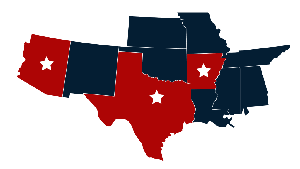 Texas Hose Pro Distributor Map